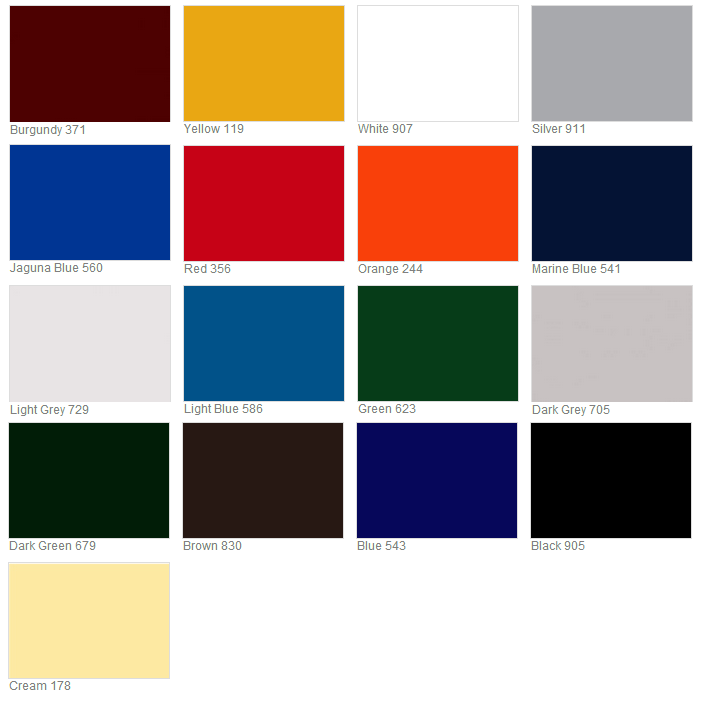 Architectural Vinyl Colours