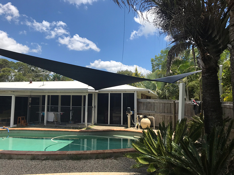 Shade Sails Over Pool